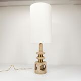 Foot of lamp kinetic sculpture in travertine 1970