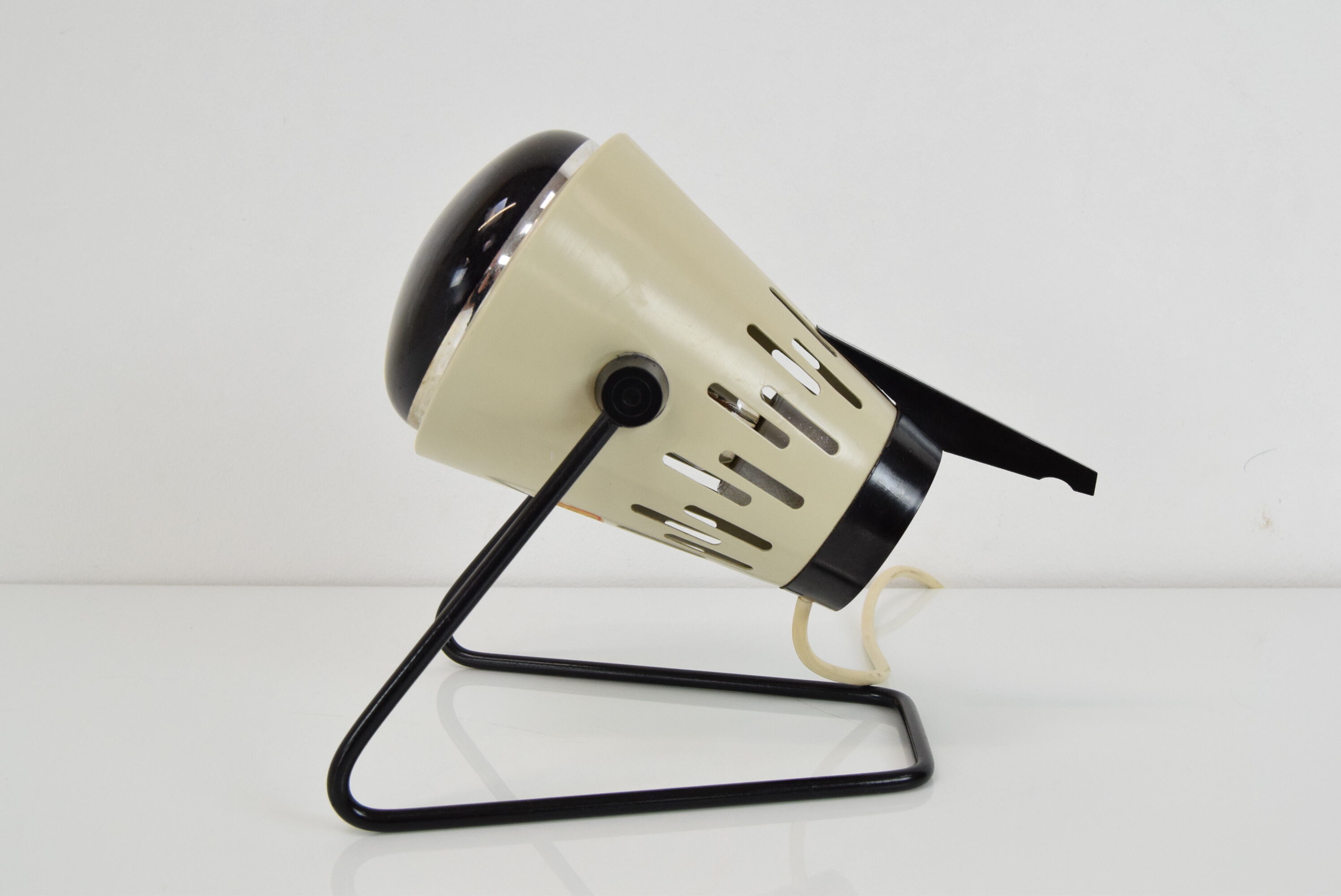 Mid-century infra table lamp,r ed light, circa 1980's