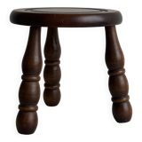 Small antique wooden tripod stool.