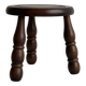 Petit tabouret tripode ancien en bois