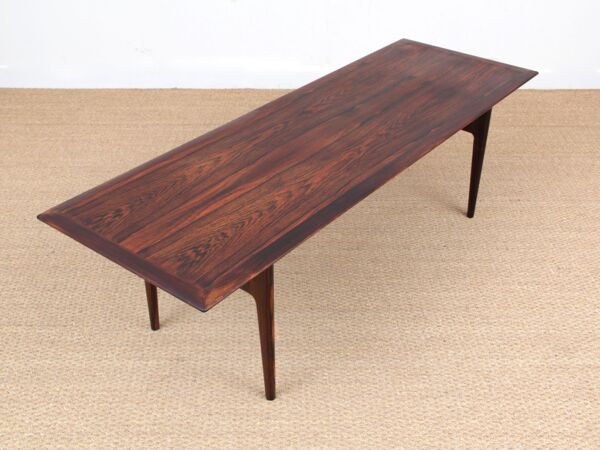 Table basse moderne scandinave en palissandre de Rio de CFC Silkeborg 1960s