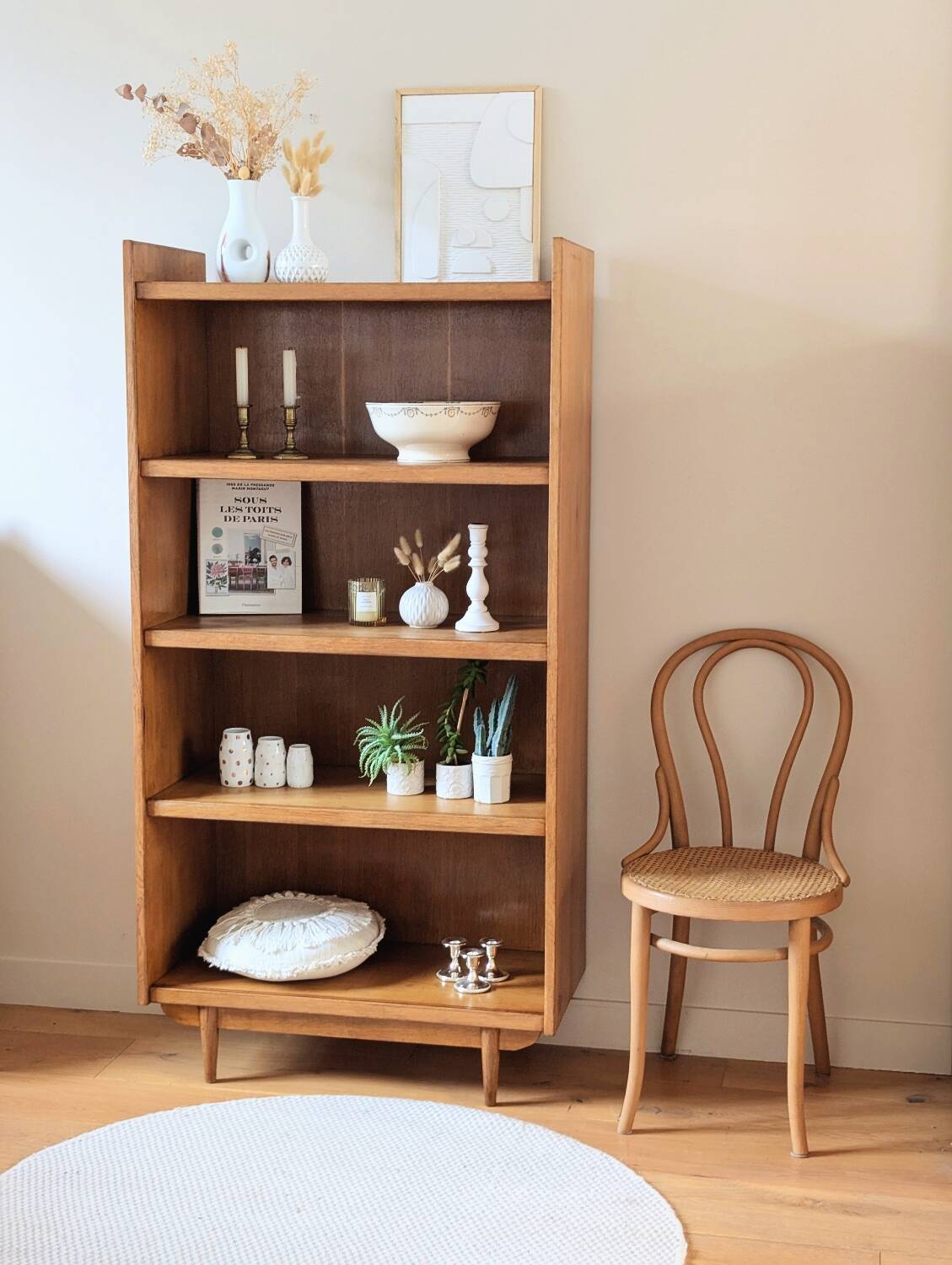 Vintage Danish Scandinavian design bookshelf.