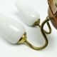Vintage 2-armed wall lamp in brass, 1970s