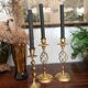 Pair of vintage brass candle holders