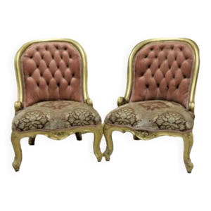 2 fauteuils style louis