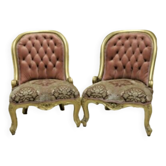 2 fauteuils style Louis XV