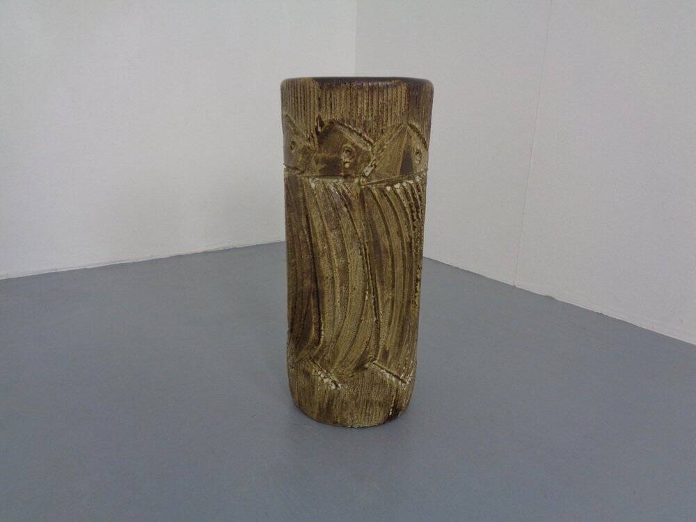 Large Brutalist Ceramic Umbrella Stand, Italy, 1960s