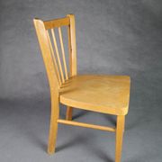 Chaise bistrot enfant bois clair french vintage Baumann