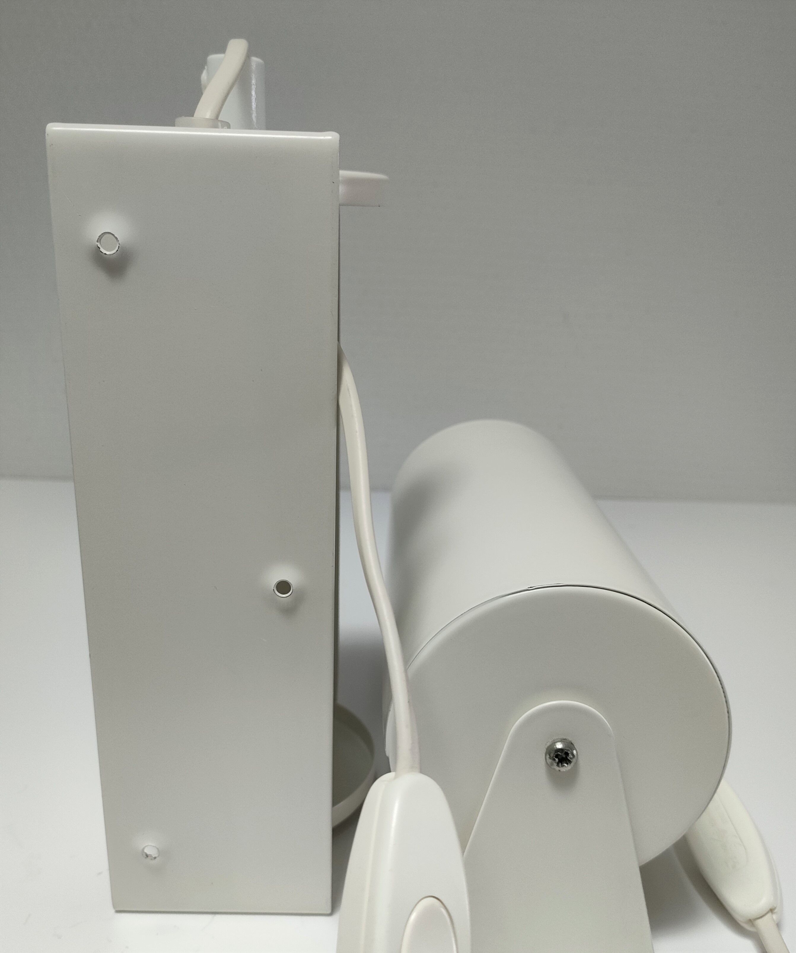 Pair of wall lamps Ikea vintage design Lod V413 white metal