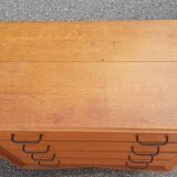 Vintage chest of drawers gilded oak 1950