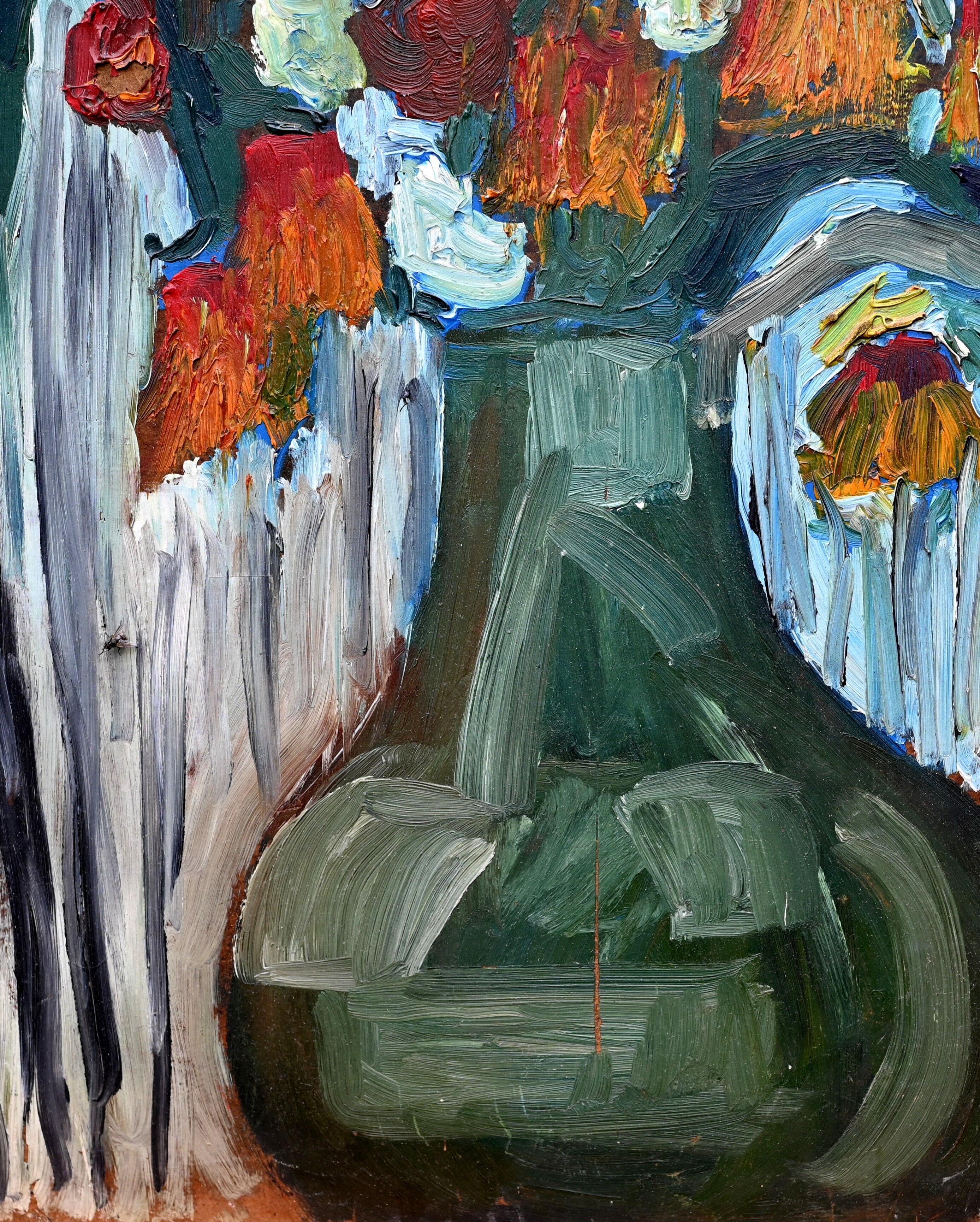 Bouquet art brut signé daté 1967