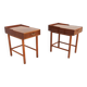 Set of 2 mahogany bedside tables, Sweden, 1960