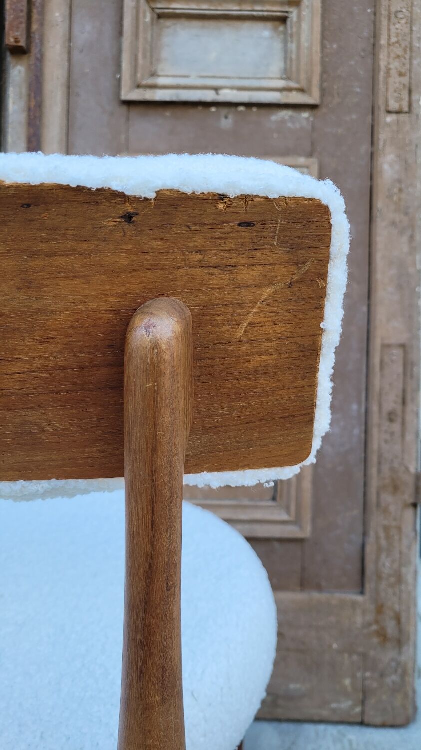 Series of 4 design Scandinavian teak chairs