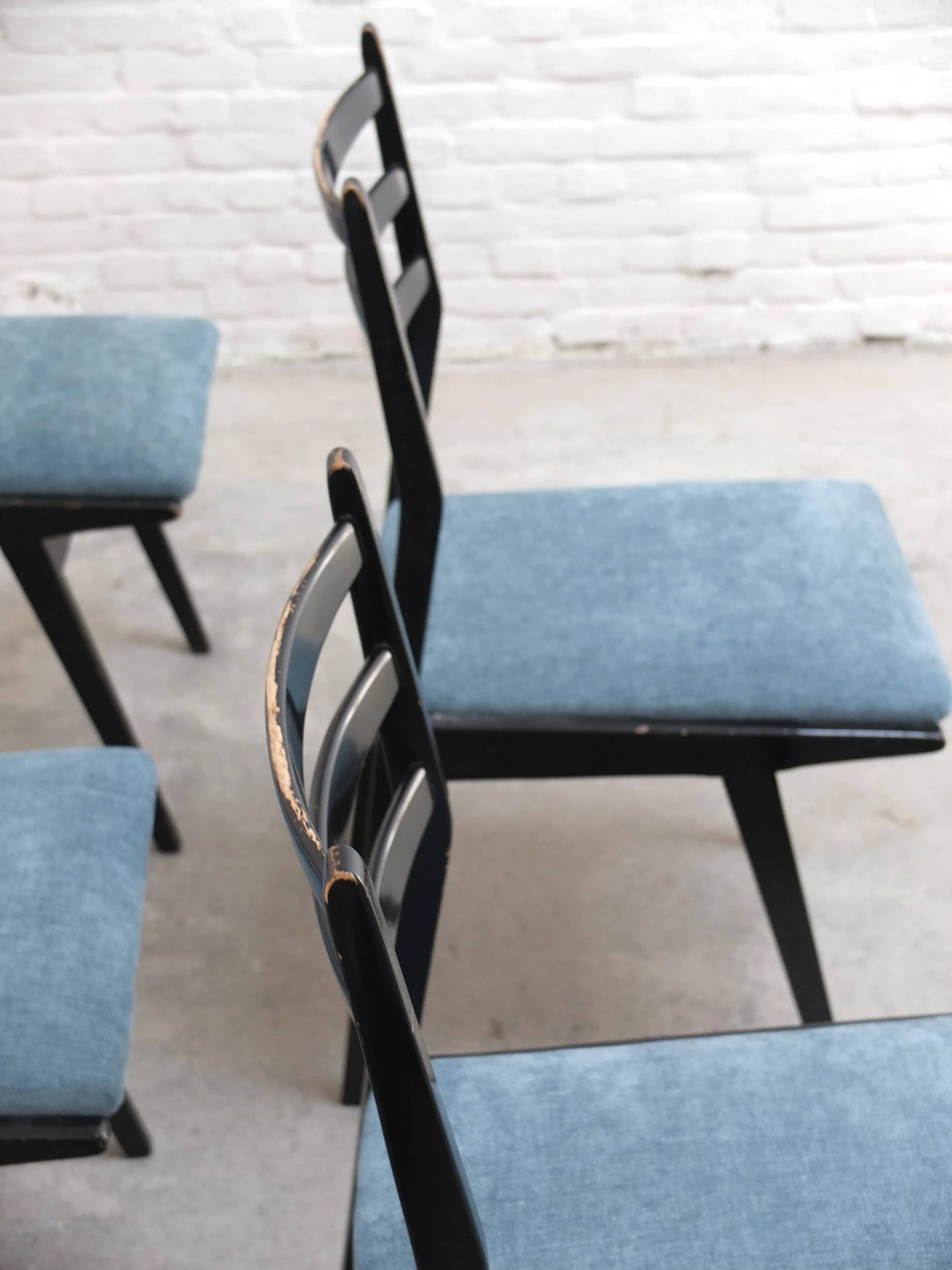 Set of 8 'S4' dining chairs by Alfred Hendrickx for Belform, 1950s