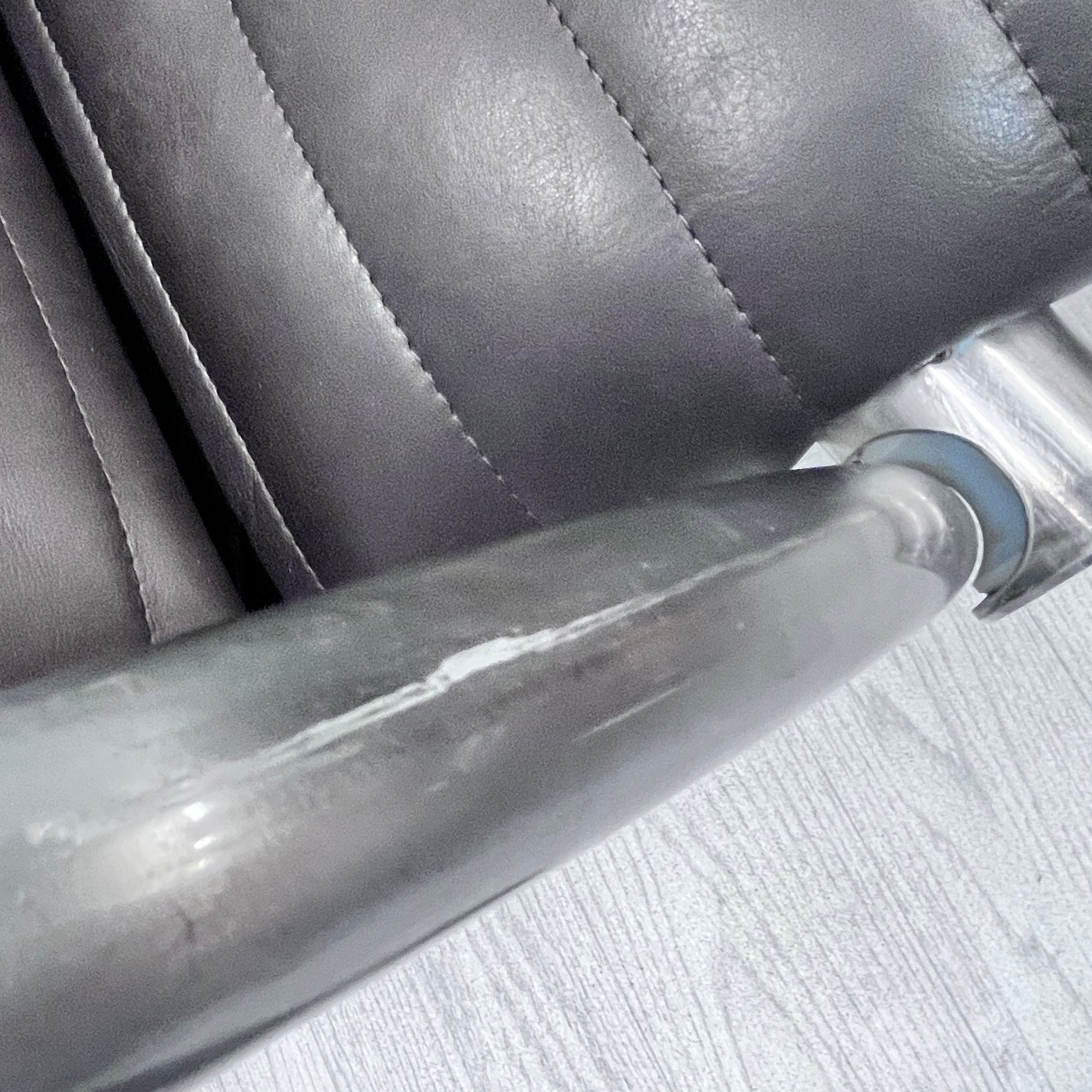 Leather lounge chair