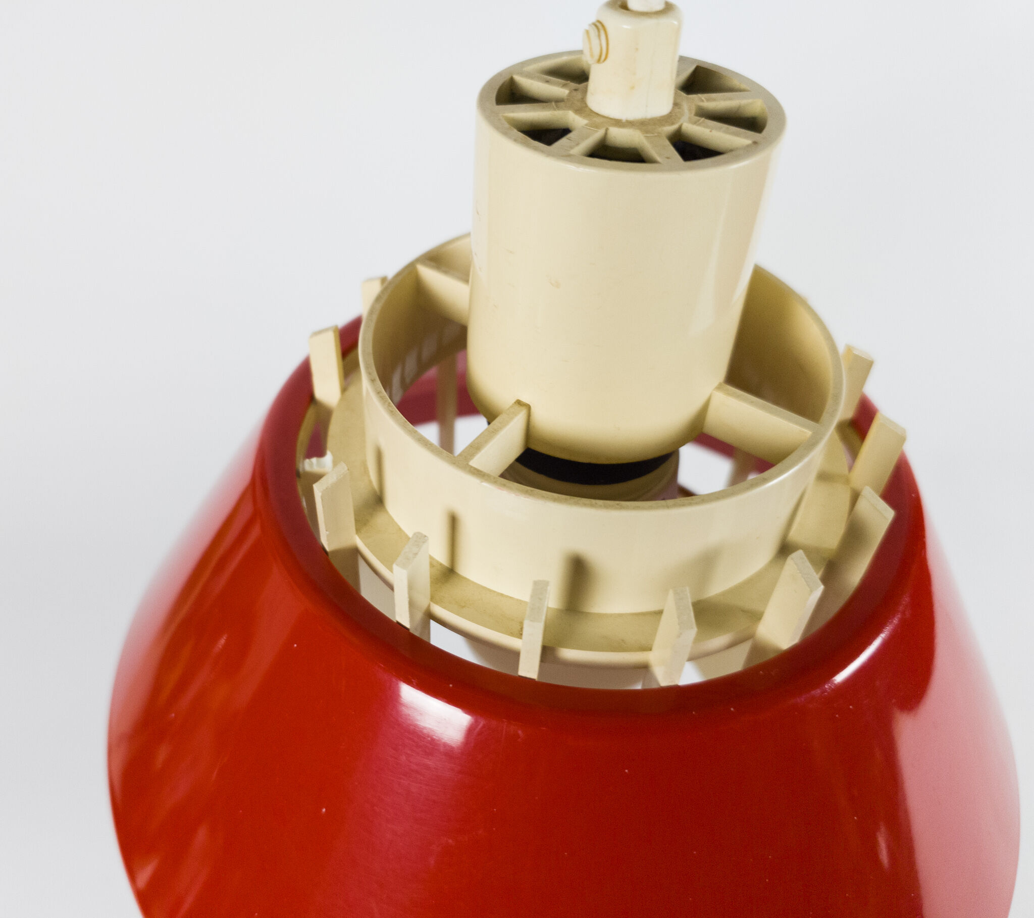 Lyskaer Belysning made in Denmark model 854 set of hanging lamps plastic mid century