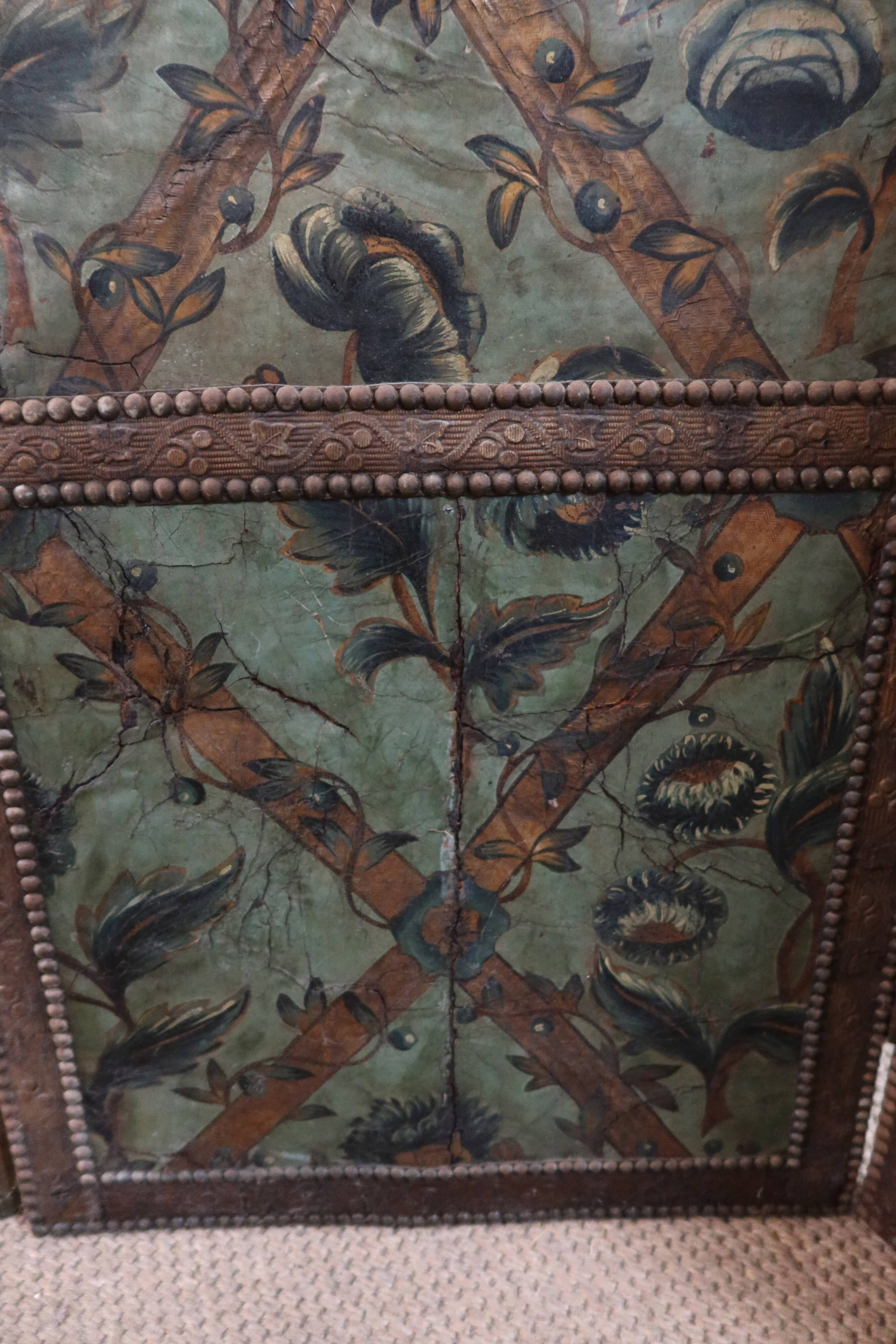 17th century Cordoba leather screen
