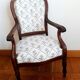 Voltaire armchair and its ottoman