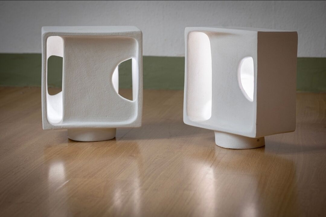 Sculptural lamp model "TÔRO"