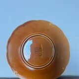 Gien primefleur brown slip plate