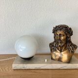 Lampe  bronze Christ signé L. Artaux
