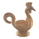 Corbeille en rotin  figurant une poule