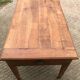 Antique cherry farmhouse table with 2 drawers and 1 pull-out