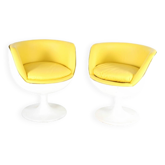 Paire de fauteuils Space age