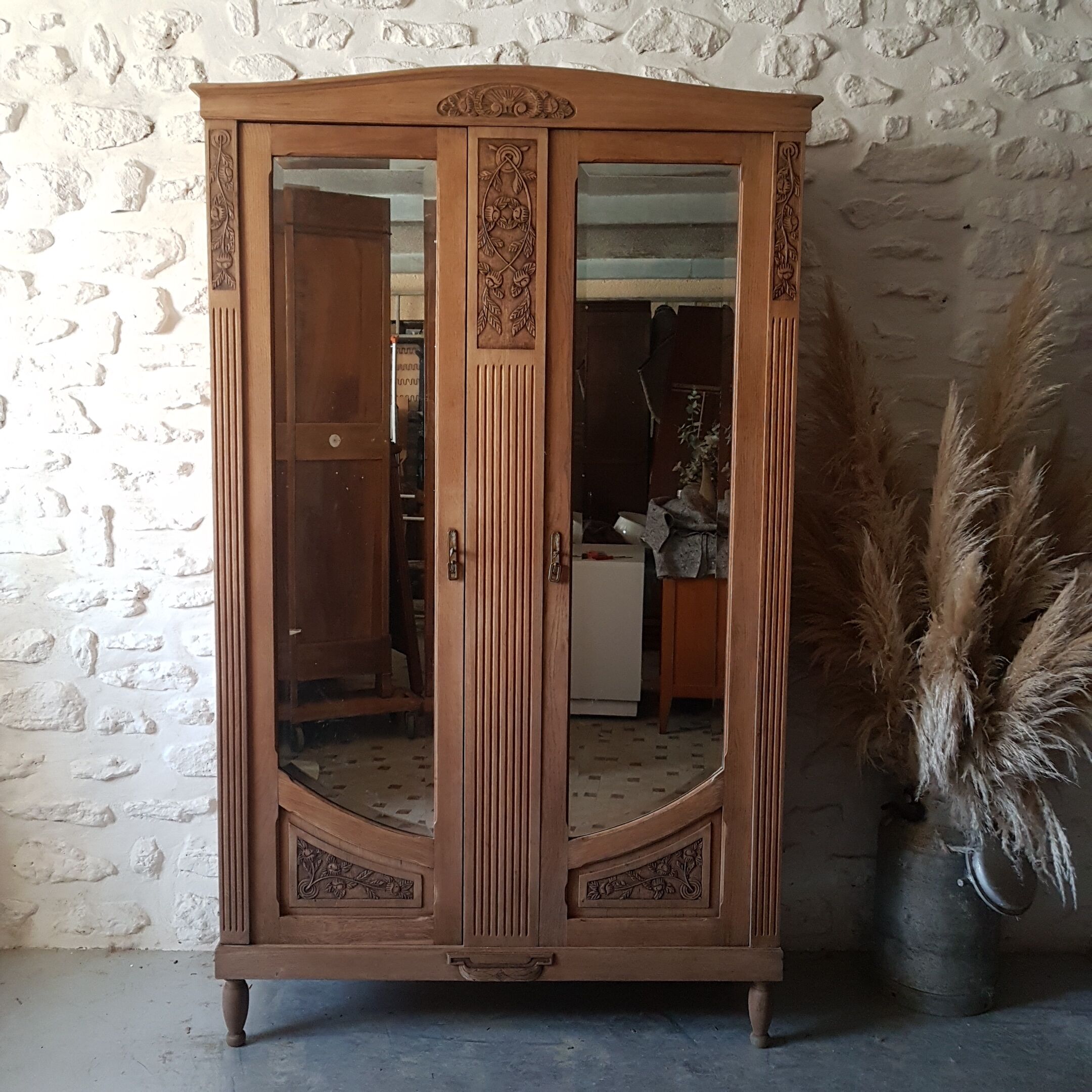 Art deco oak cabinet