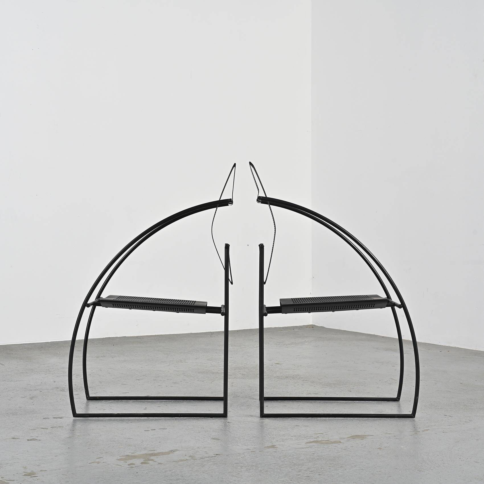 Pair of Quinta model chairs by Mario Botta, Alias circa 1985
