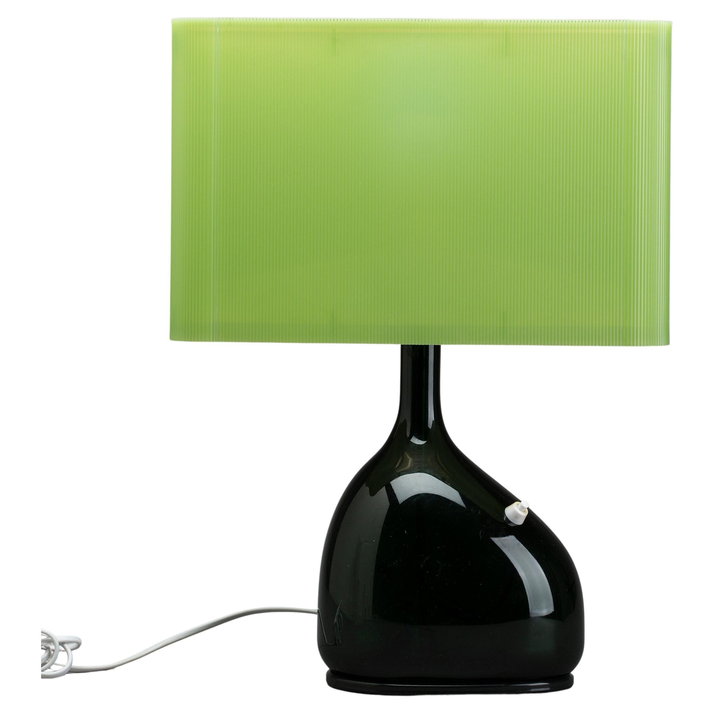 Black ceramic desk lamp by Magnus Eleback, Sweden, 1978