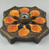 1960s/1970s Ceramic Wall Sconce, Mid-Century Space Age Design