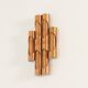 Large tubular copper wall light from the 1960s, Spain.