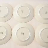 Set of 6 green Terre de fer plates