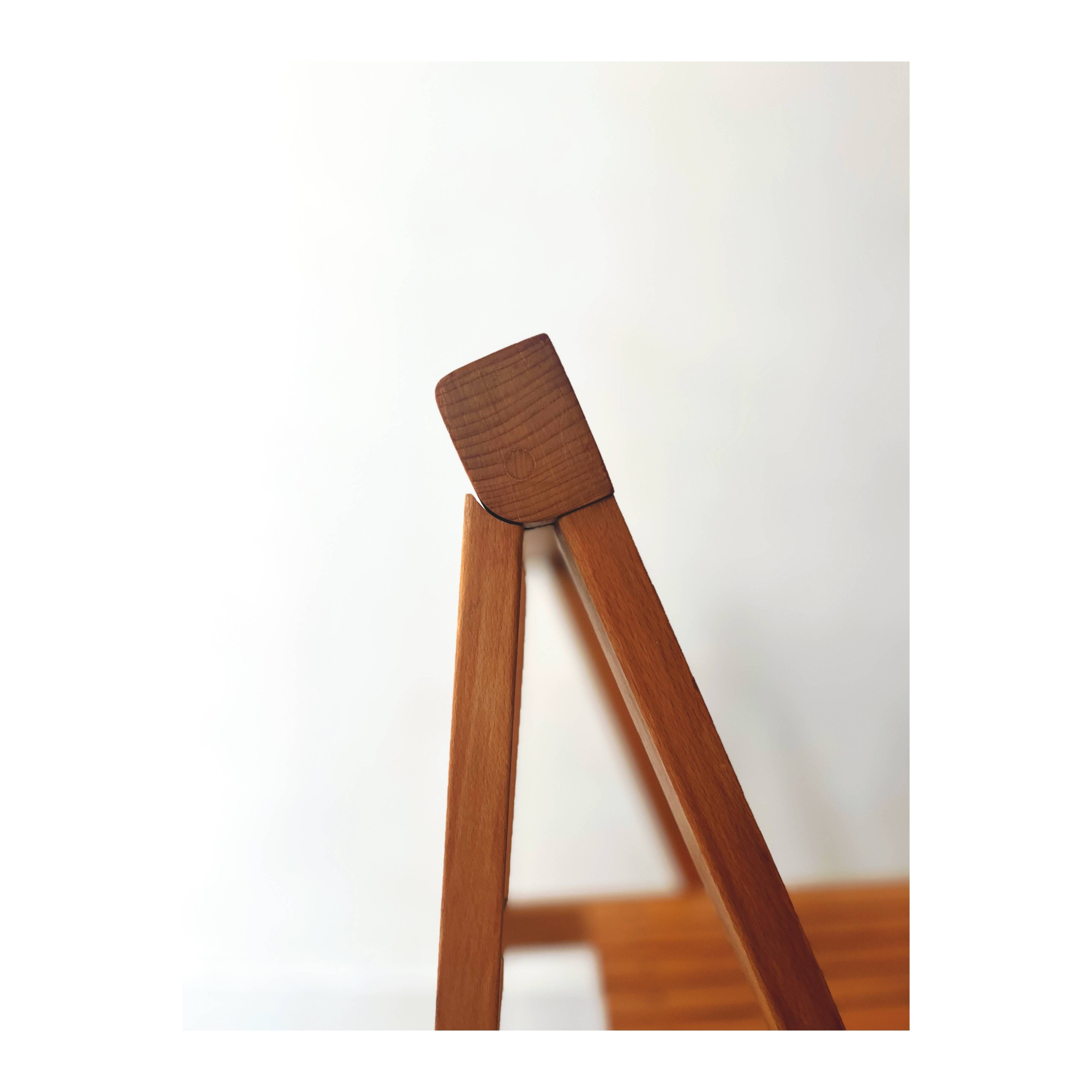 set of 4 italian wooden folding chairs by Aldo Jacober, design 1960 - 1970