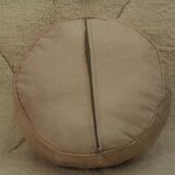 Moroccan pouf in natural leather