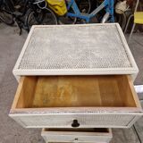 Wicker cabinet with 6 drawers