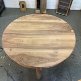 Half-moon folding table in walnut