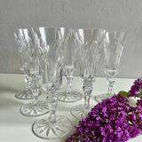 Set of 6 St Louis crystal flutes