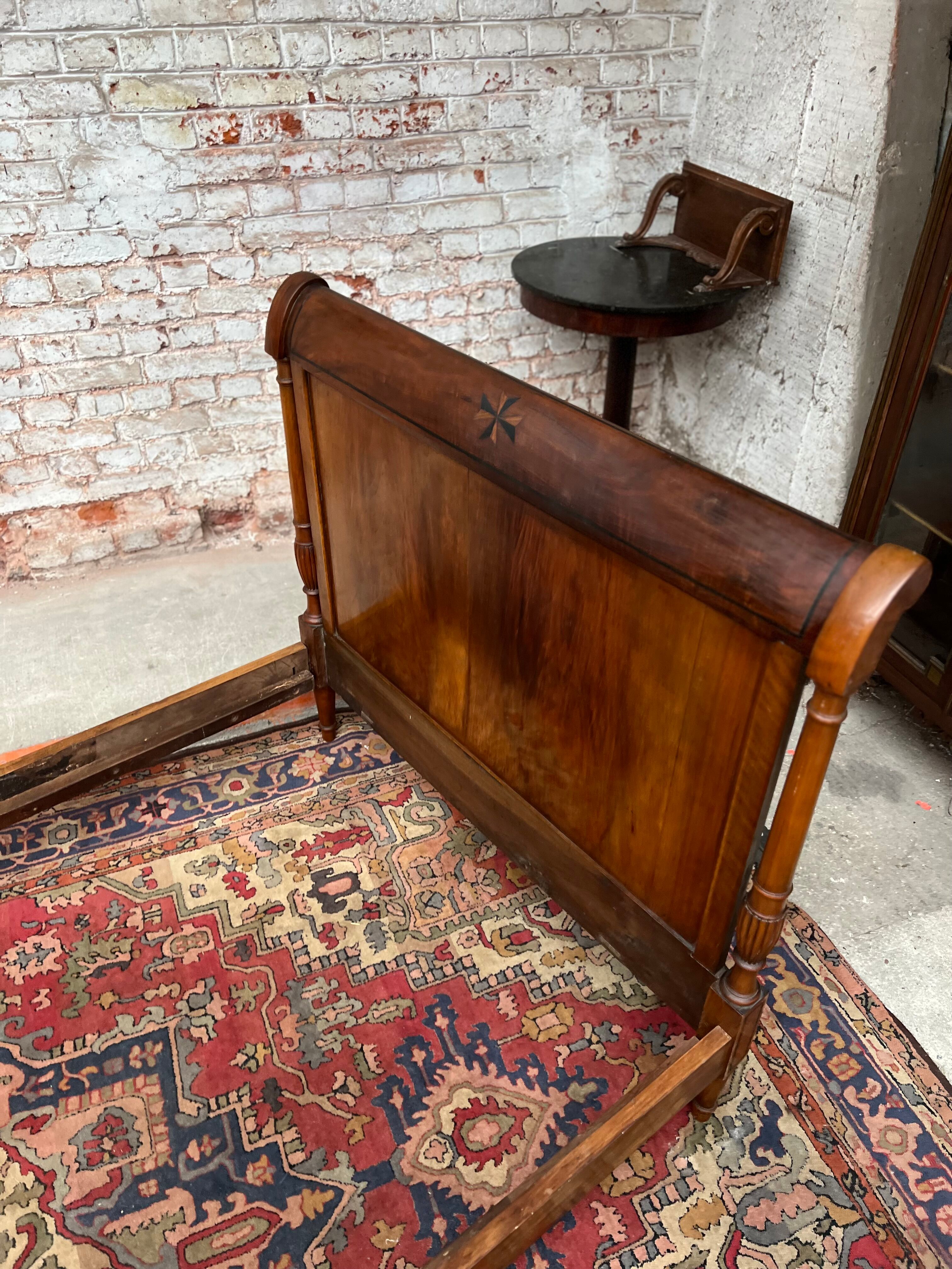 Mahogany bed from the 18th century Directoire period
