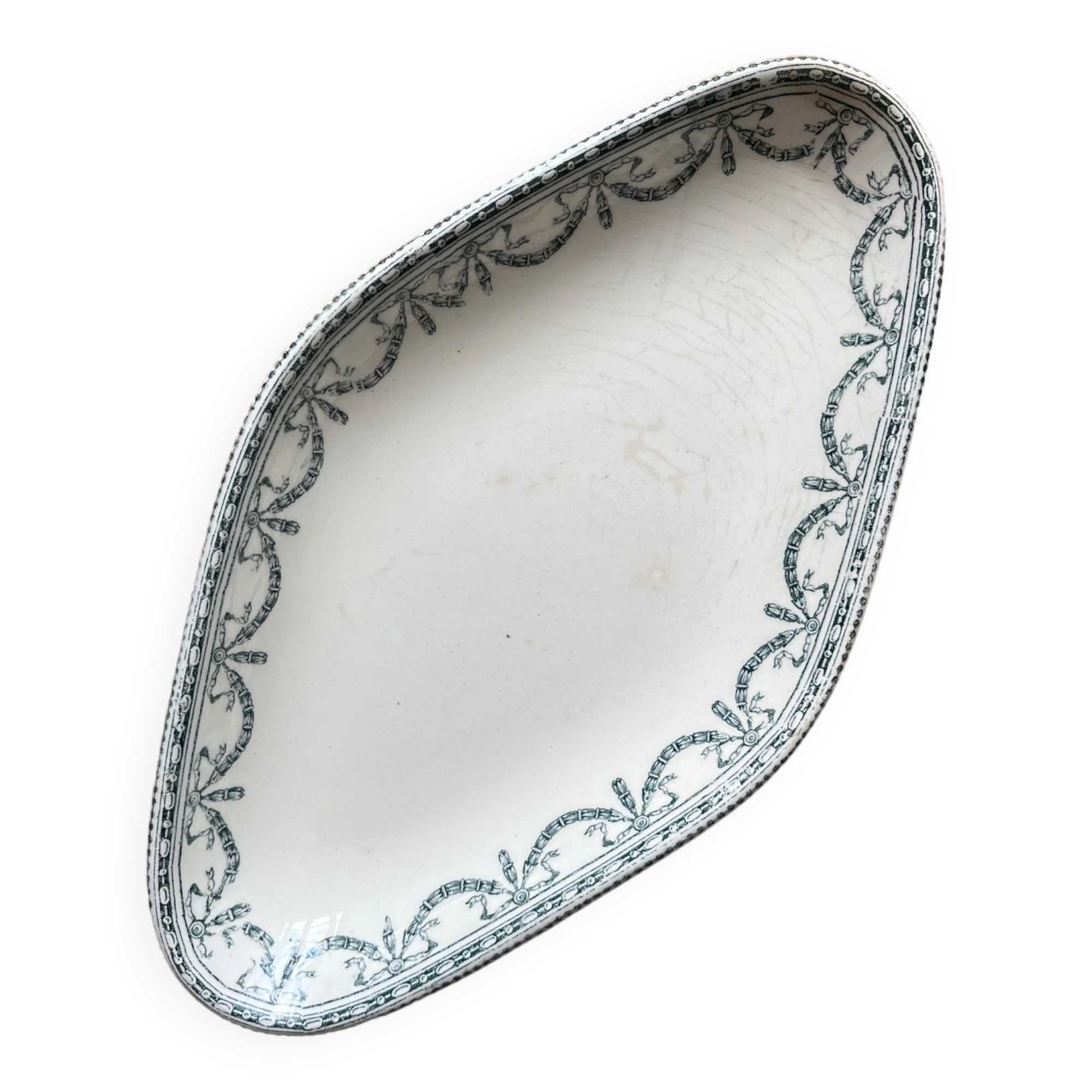 Ravier in ironstone "Louis XVI Garlands" Salins