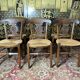 Suite de 6 chaises rustiques paillées  provençales