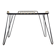 Black metal side table with scoubidou, 1950s
