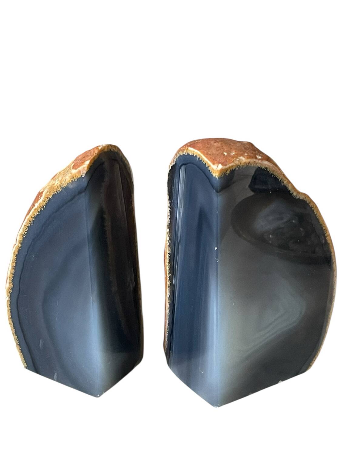 paire de serre-livres Géode d’agate