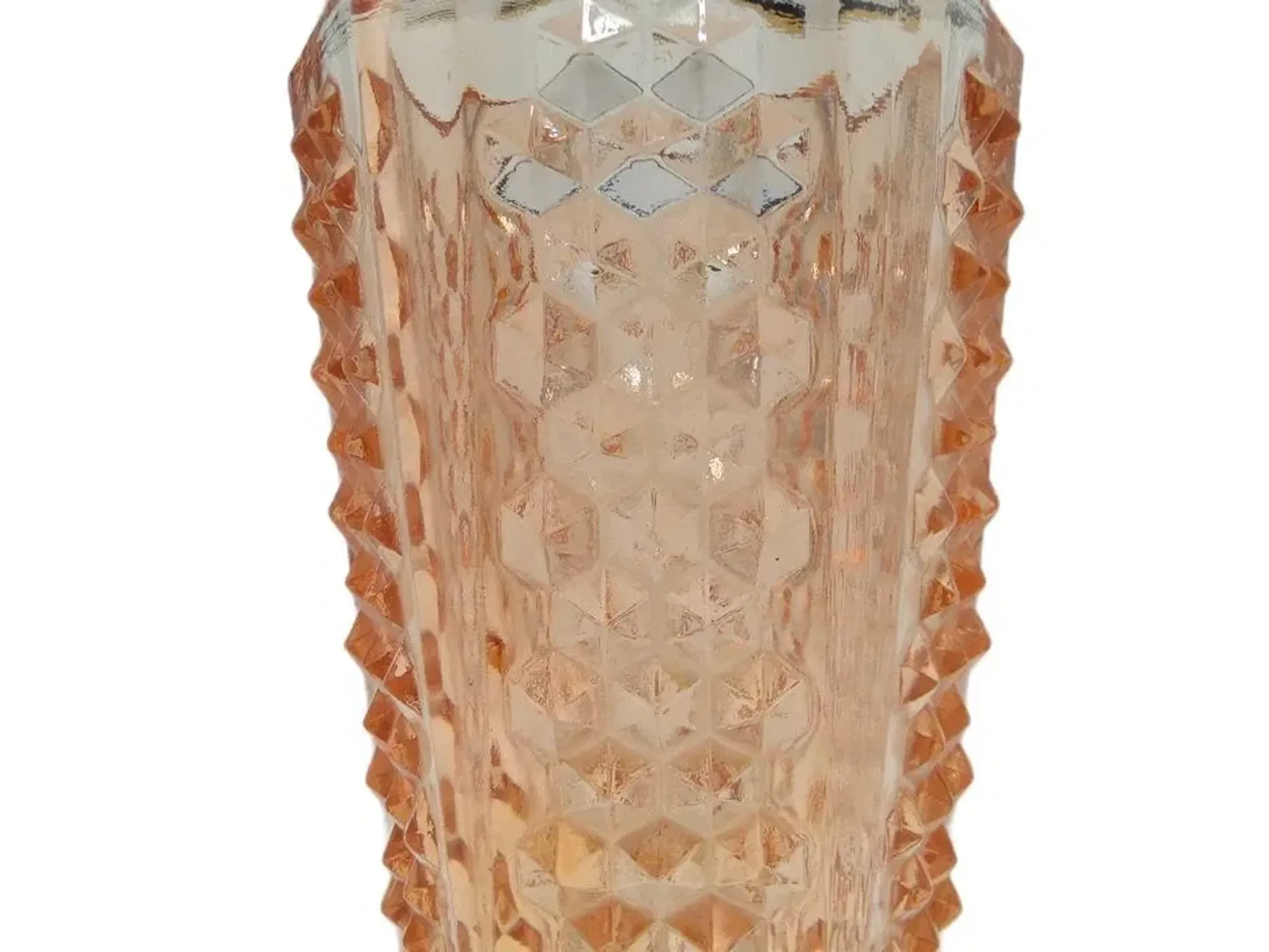 AEL Vase Cwieki, modernism, rose glass, Ząbkowice, Poland