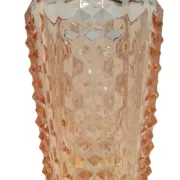AEL Vase Cwieki, modernism, rose glass, Ząbkowice, Poland