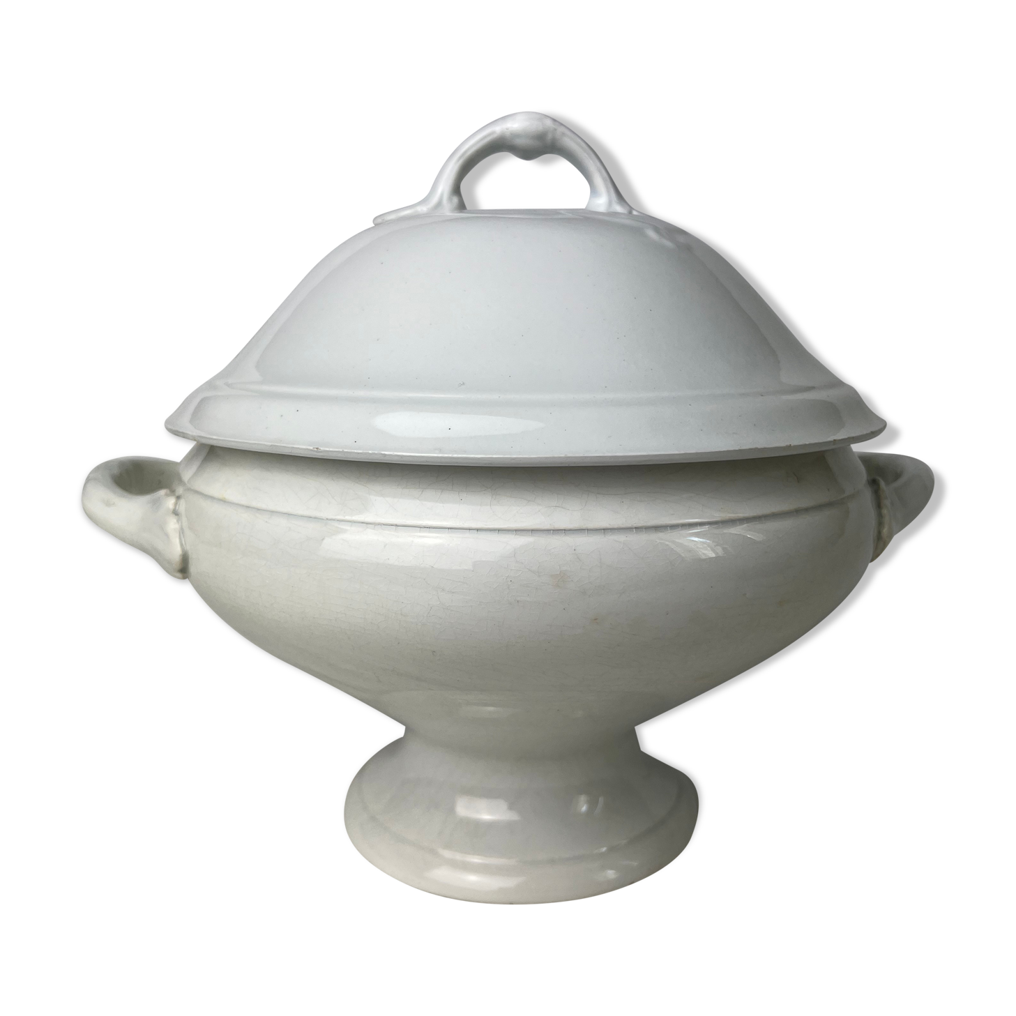 White porcelain soup bowl