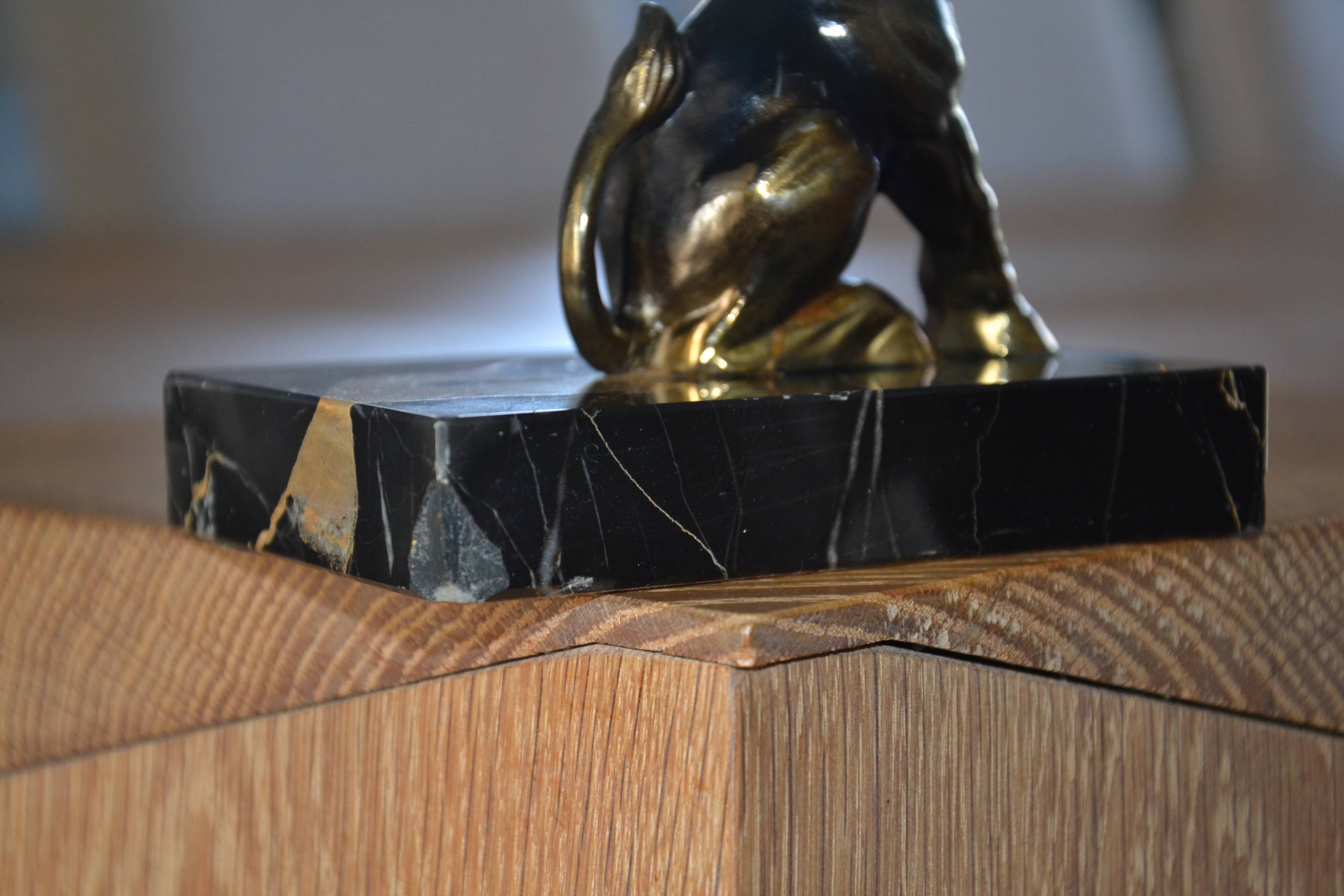 Free-standing donkey in resin