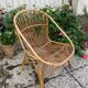 Fauteuil en rotin vintage