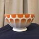 Bol a facettes blanc et orange digoin